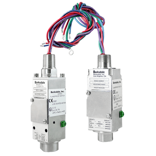 Barksdale Pressure Switch, Series 9671X, 9681X, 9692X